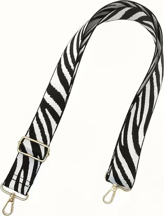 Bag strap zebra goud metaal schouderband tassenriem tasriem