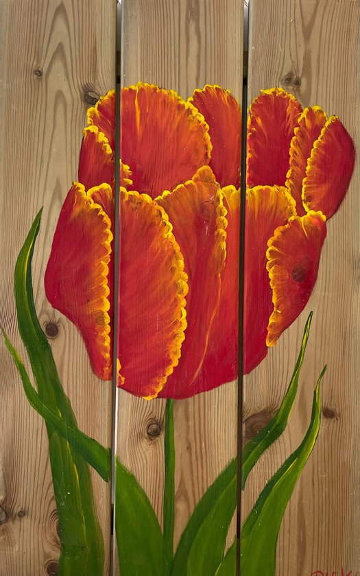 Panneau en bois tulp Rouge Oranje 11