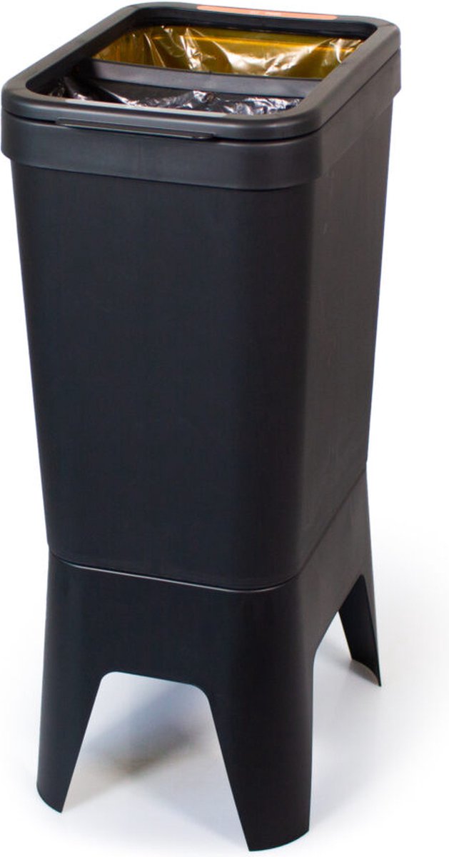Bonton Circubin - Afvalbak - 2 x 20L - Open deksel - gerecycled PP - 2 binnenbakken - 76x30x41cm