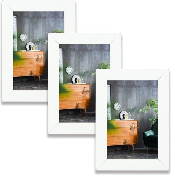 WALTHER DESIGN Fotolijst hout Silhouet wit 15x20 cm