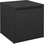 vidaXL Opbergbox avec tiroir 40,5x40x40 cm Noir Bois traité