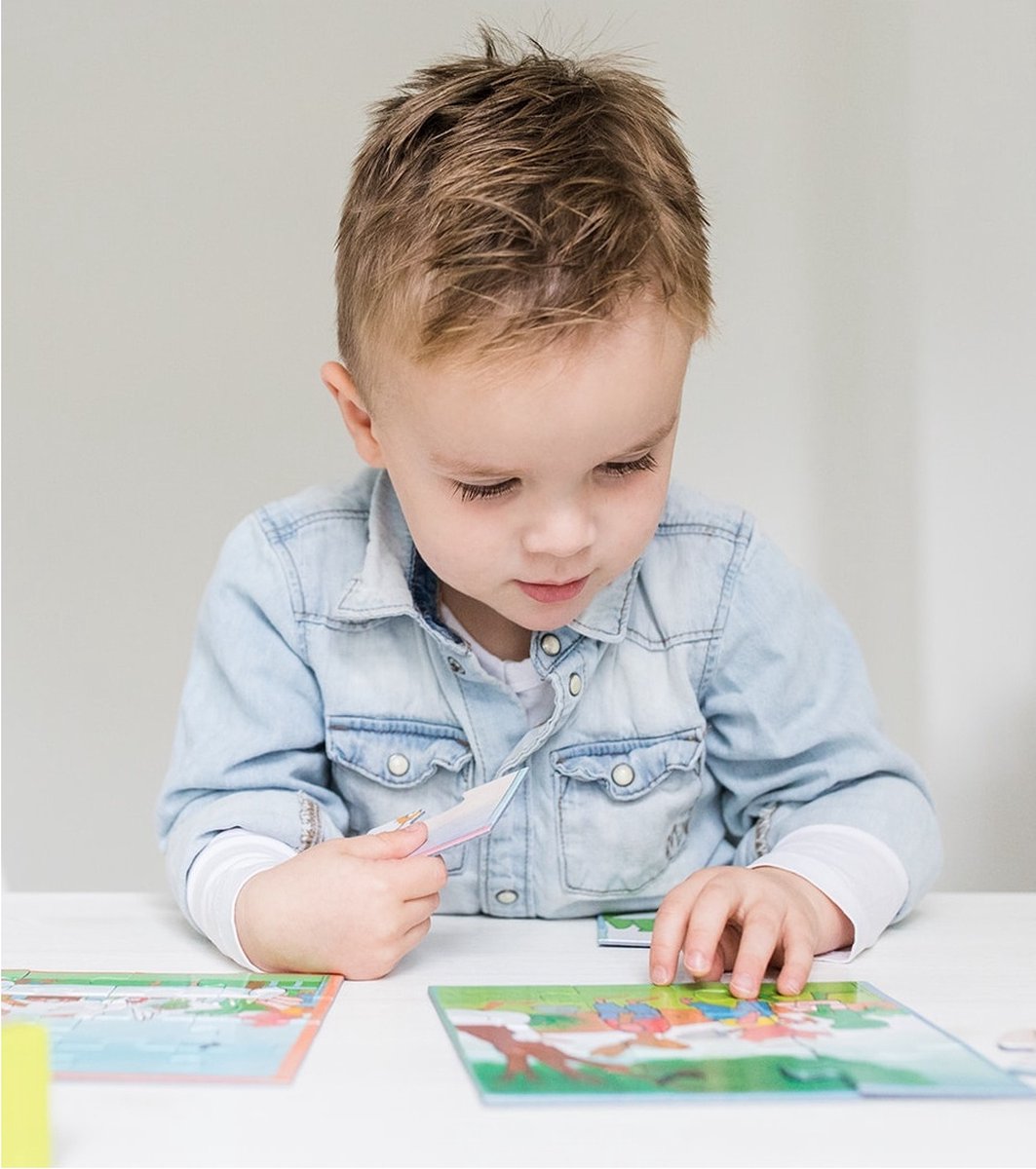 Kikker puzzel 4 in 1 educatief peuter speelgoed - kinderpuzzel 4x6x9x16 stukjes leren puzzelen - cadeautip puzzel 3 jaar en ouder - Bambolino Toys — afbeelding 14