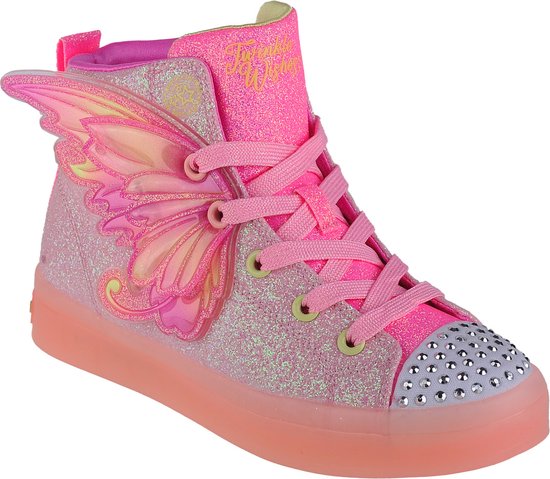 Foto: Skechers twi lites 2 0 twinkle wishes 314350l lpmt voor meisje roze sneakers sportschoenen maat 33