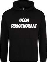 Ruggengraat | Hoodie | Sweater | Capuchon | Trui | Hooded | Print | Ruggengraat | Feest | Carnaval | Party | Zwart | Maat XL