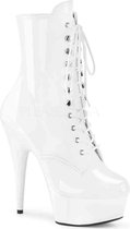 DELIGHT-1020 - (EU 40 = US 10) - 6 Heel, 1 3/4 PF Lace-Up Ankle Boot, Side Zip