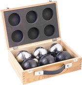 6 Balles dans un étui de Luxe 3 Zwart 3 jeu de boules Grijs