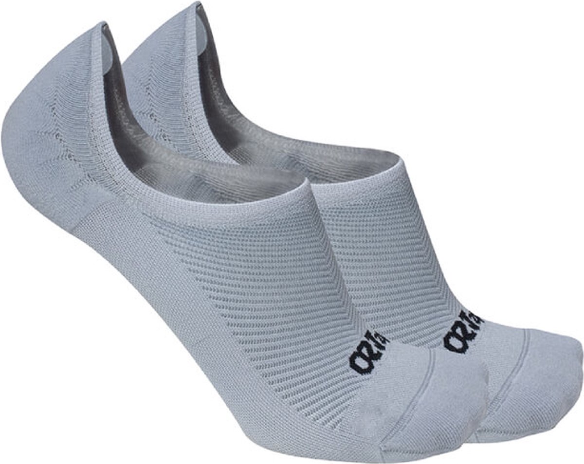 OS1st Nekkid comfort footies maat M (39-43) – grijs – siliconen hiel grip - lichte compressie – minimaliseert wrijving en blaren – naadloze teen – vochtafvoerend - antimicrobieel