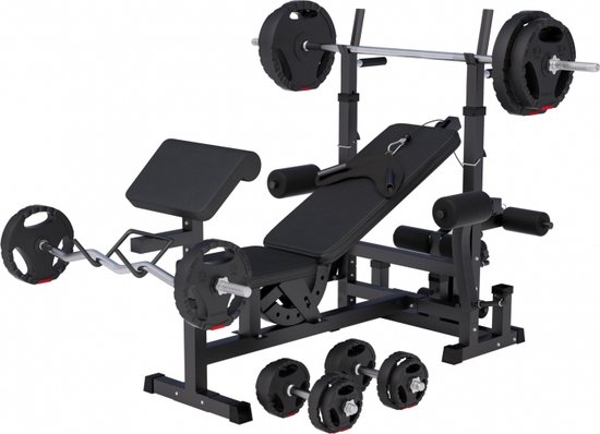 Banc De Musculation Pour Biceps Réglable Gorilla Sports - Charge Max 200 Kg, 5 Positions, Stable