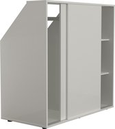 Wit - dicht met legplanken hanggedeelte