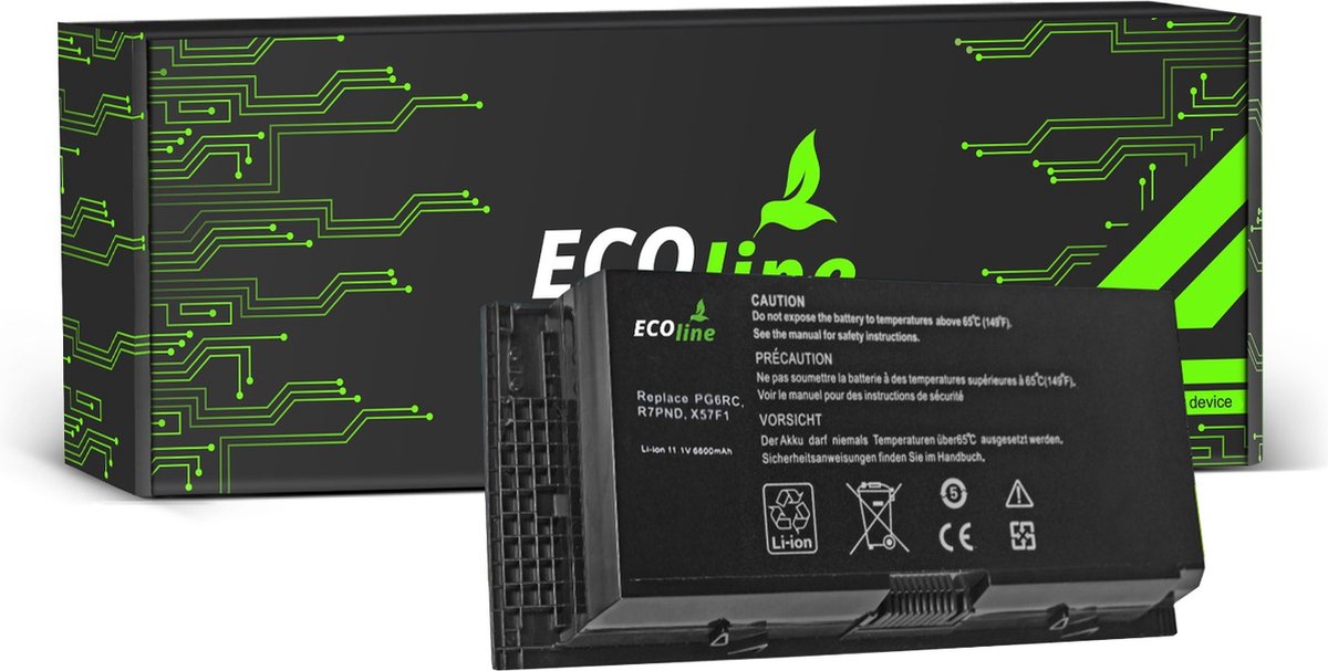 EcoLine - FV993 Batterij Geschikt voor de Dell Precision M4600 M4700 M4800 M6600 M6700 / 11.1V 6600mAh.