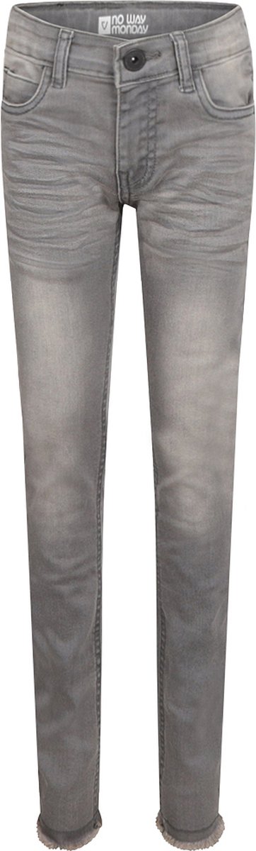 No Way Monday - Meisjes grey jeans - Maat 152