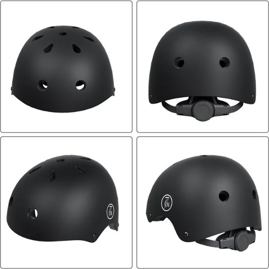 Kinderhelm Zwart - Fietshelm - Helm voor Kinderen - Skate Helm Kinderen - SkateHelm - Skate Helm Kind - Helmen - Maat S -52cm tot 58cm van Merkloos — afbeelding 2