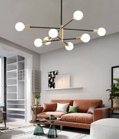 Lustre à 8 bras | Lampe de plafond | Vintage | Or noir | E27 | Lampe suspendue moderne | lampe de salon | Plafonnier