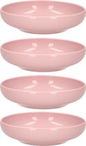 Plasticforte Kommetje/schaaltje - 4x - pastel roze - D16 x 4 cm - 520 ml - kunststof