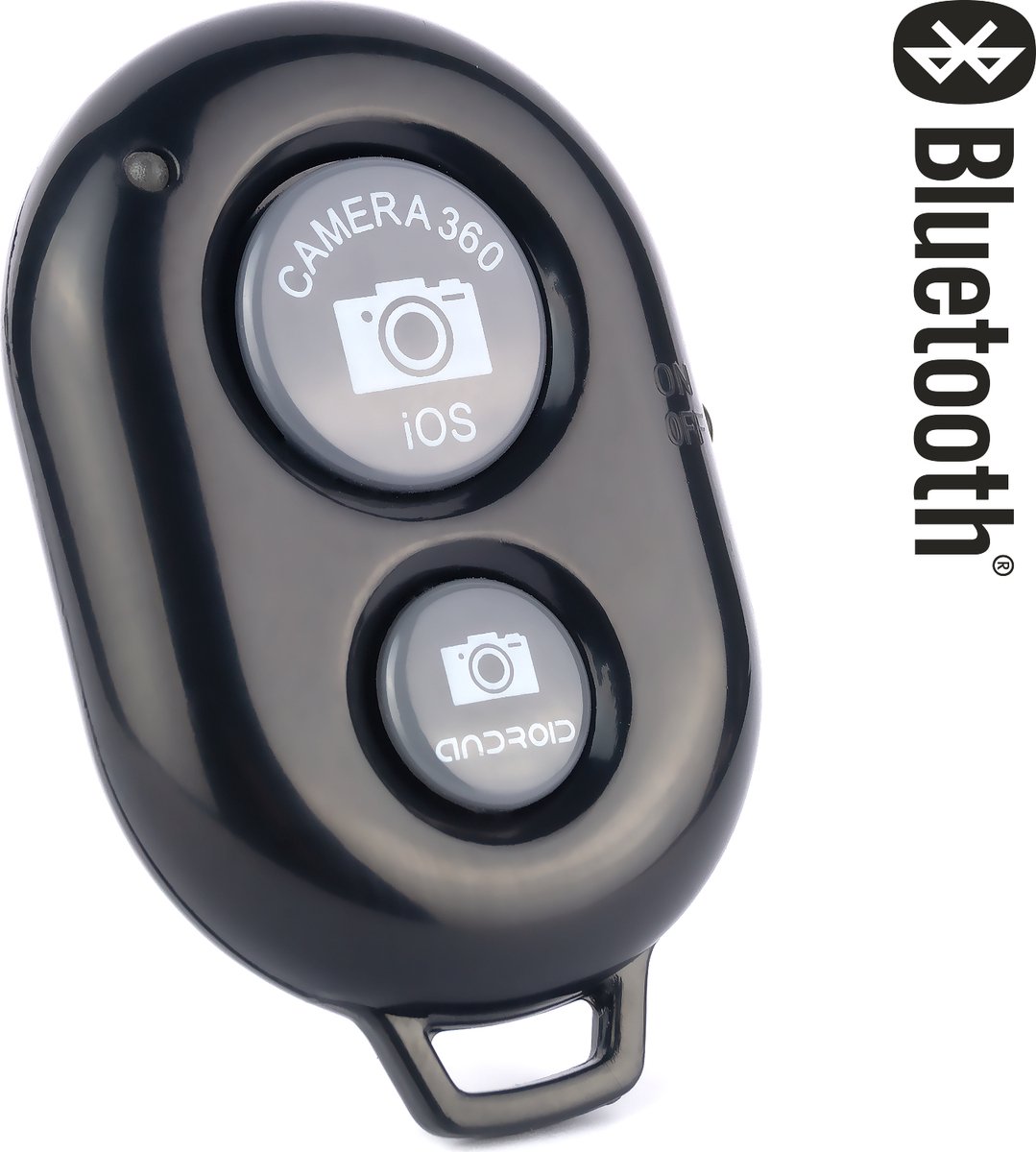 Bluetooth Remote Shutter Afstandsbediening voor Smartphone en Tablet, Android en iOS - QY