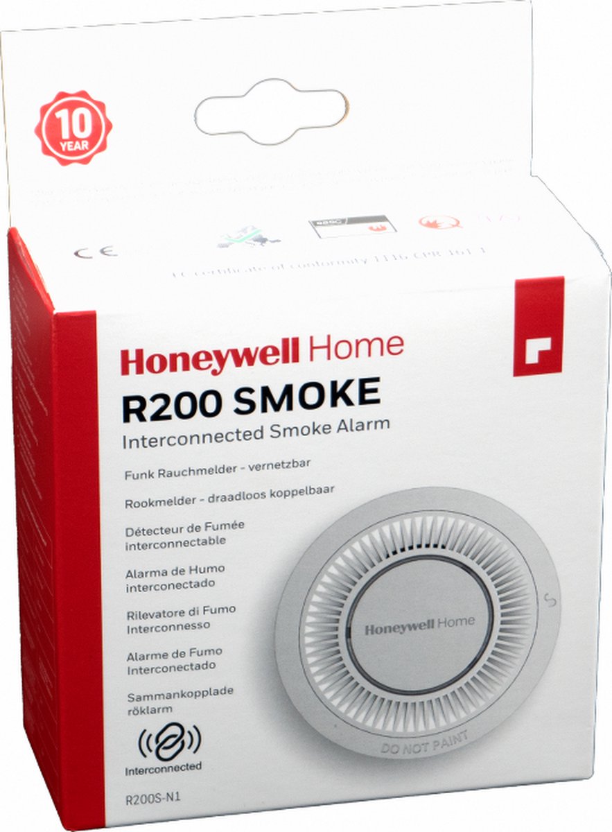Honeywell koppelbare rookmelder (10 jaar batterij) R200S-N1