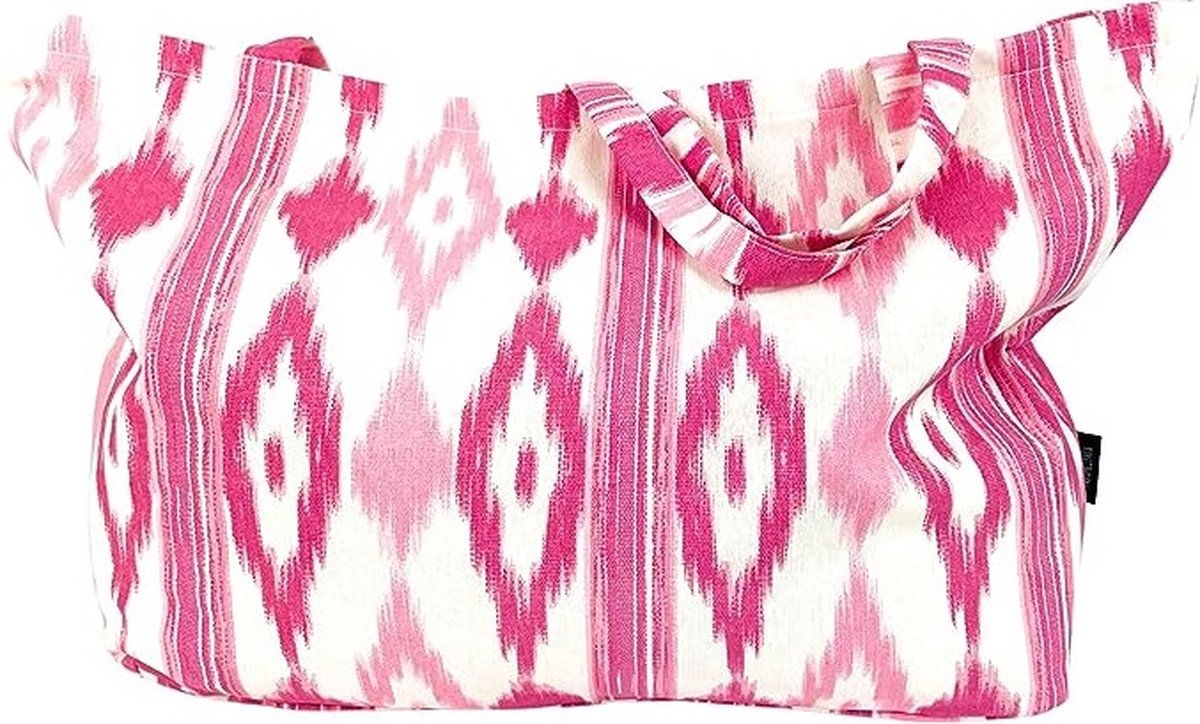 Roze extra grote strandtas - XXL schoudertas familie - Shopper, badtas, 40 L