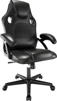 Gaming stoel -Bureaustoel- Draaistoel- Computerstoel- Werkstoel- Ergonomische stoel Racestoel Lederen stoel PC-gamingstoel (Zwart)
