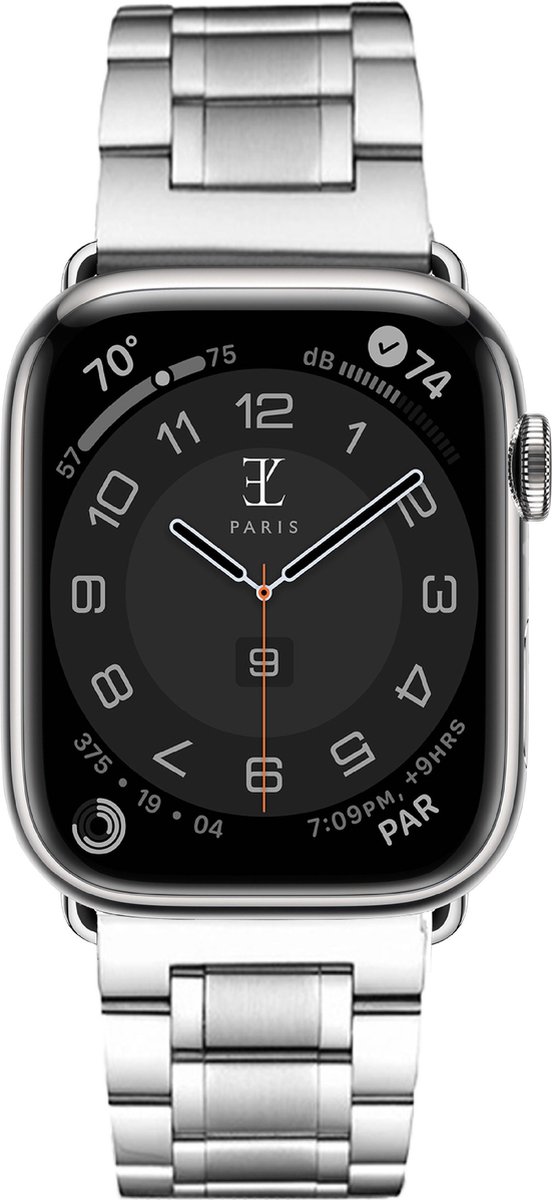 Elysian horlogebandje geschikt voor Apple Watch - Schakelband - 316L Roestvrij Staal - 22mm - Quick Release - Verstelbaar - Series 1/2/3/4/5/6/7/8/9/10/11/SE/Ultra(2/3) - Apple Watch Bandje 42/44/45/49mm