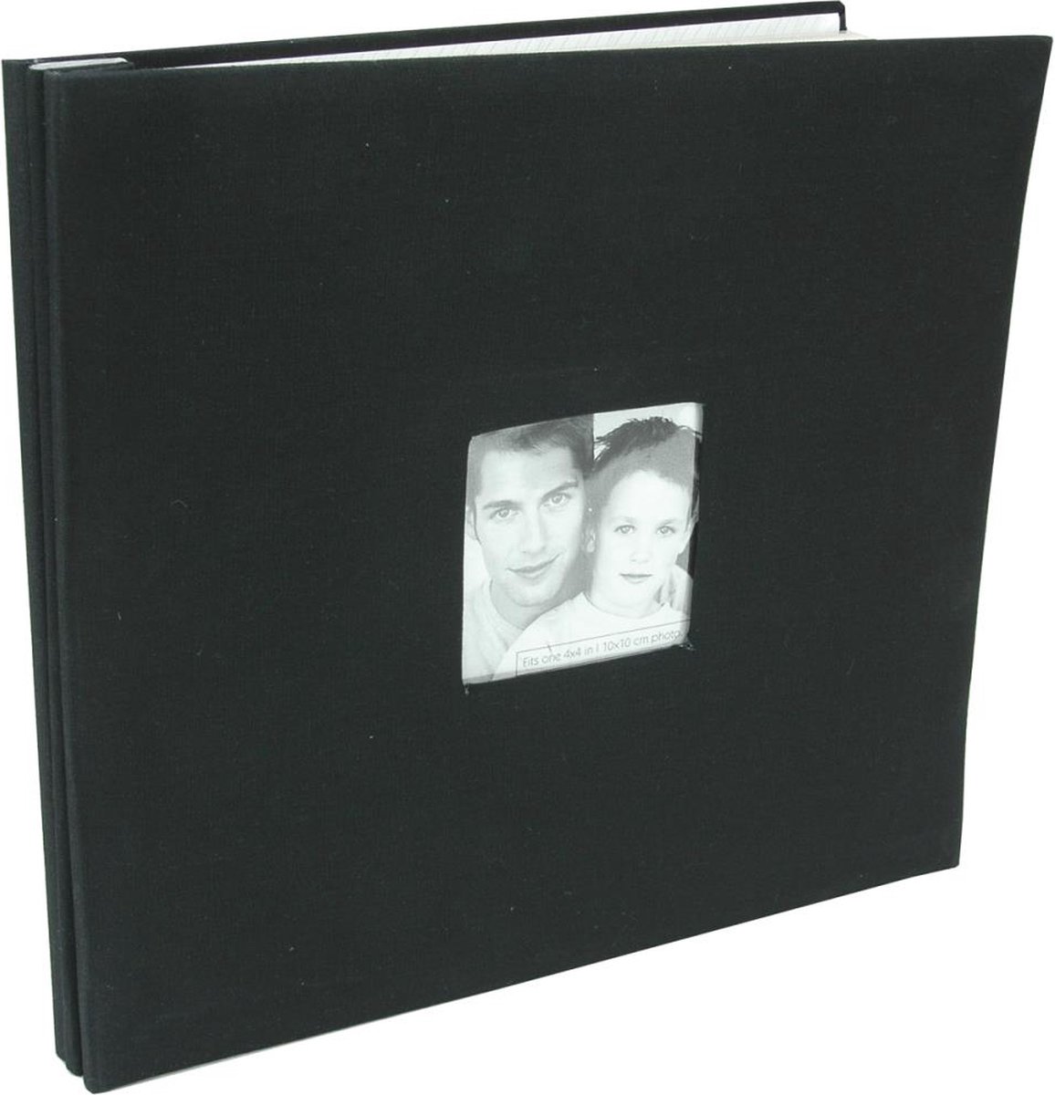MBI - Black Fashion Fabric Post Bound Album W/Window 12"X12" (802510)