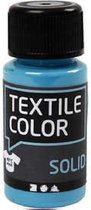 Peinture textile - Bleu turquoise - Opaque - Creotime - 50 ml
