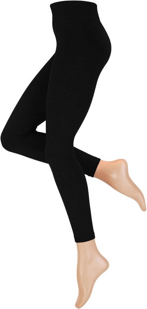 Calzera Thermo Legging - Seamless - Dames Naadloze Thermo Legging - Warme Leggings - Thermische Legging - Gevoerde Leggings - Zwart - Maat M/L 40/42