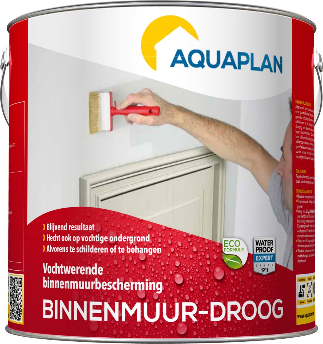 Aquaplan Binnenmuur-Droog - waterdichte coating - 2,5 liter
