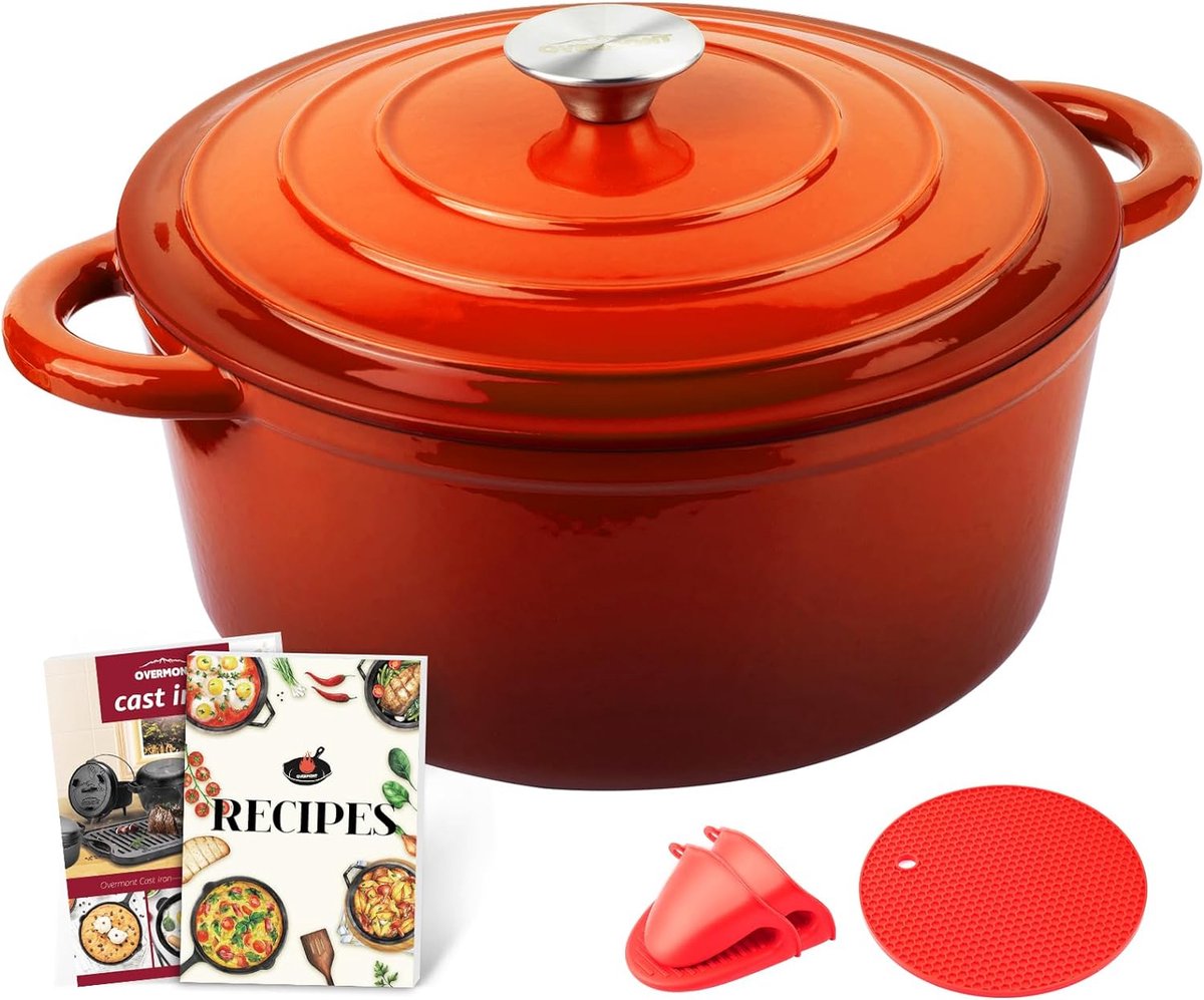 braadpan Ø 26 cm braadpan emaille gietijzer met deksel kookboek voor keuken bakken smoren braden stoofschotels oranje