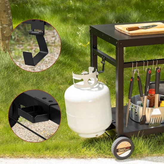 Table De Barbecue Avec Roulettes – Chariot De Barbecue