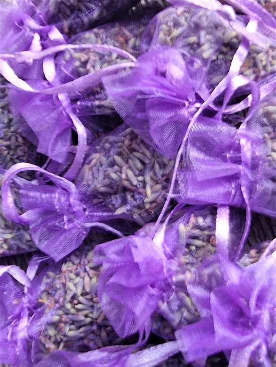 Lavendel Geurzakjes Met Biologische Lavendel Uit De Provence - 5 Stuks A 15 Gram Lila Give Away Bedankje Goodybag Cadeau Geurzakje Kledingkast