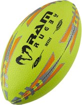RAM Rugby Midi Rugby Bal - Perfect voor kinderen en vrije tijd -3D Grip - Nr. 1 Rugby-Brand in Europe Maat 2 RAM® Engeland - Uniek 3d Grip techn. Prof.