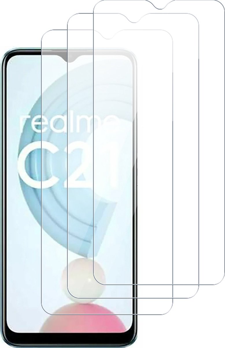 Mobigear Screenprotector geschikt voor Realme C21 Glazen | Mobigear Premium Screenprotector - Case Friendly