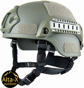 Alta-X - Casque Airsoft - Casque Paintball - Poids léger - Tactique - Vert