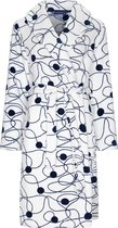 Coral fleece overslag damesbadjas 'abstract bobble line art'
