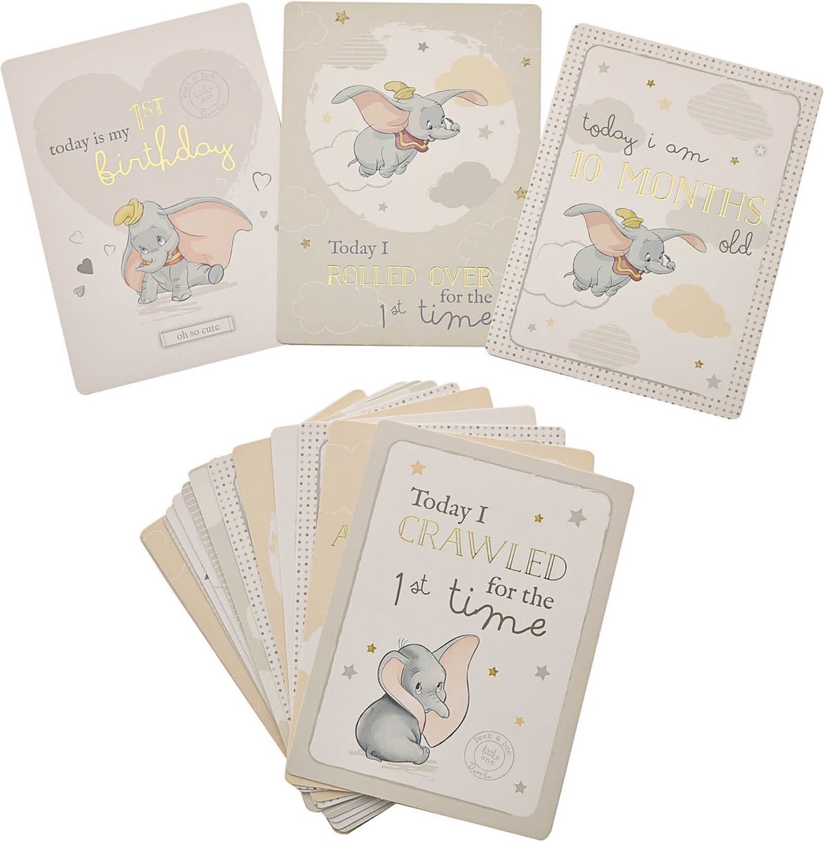 Goedkoopste Disney Magical Beginnings - Dombo Milestone cards - 24 kaarten in doosje
