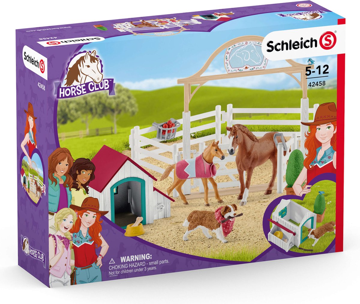 schleich HORSE CLUB Speelfigurenset - Hannah's Gastpaarden en Hond Ruby - Kinderspeelgoed voor Jongens en Meisjes - 5 tot 12 jaar - 20 Onderdelen - 42458 — afbeelding 18