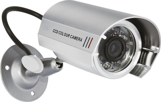 Dummy camera - Beveiliging binnen & buiten - Aluminium met kabel - Nepcamera - Beveiligingscamera