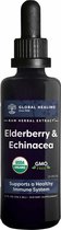 Elderberry & Echinacea (60ml) - Global Healing - Alcoholvrije kruidentinctuur - Biologisch