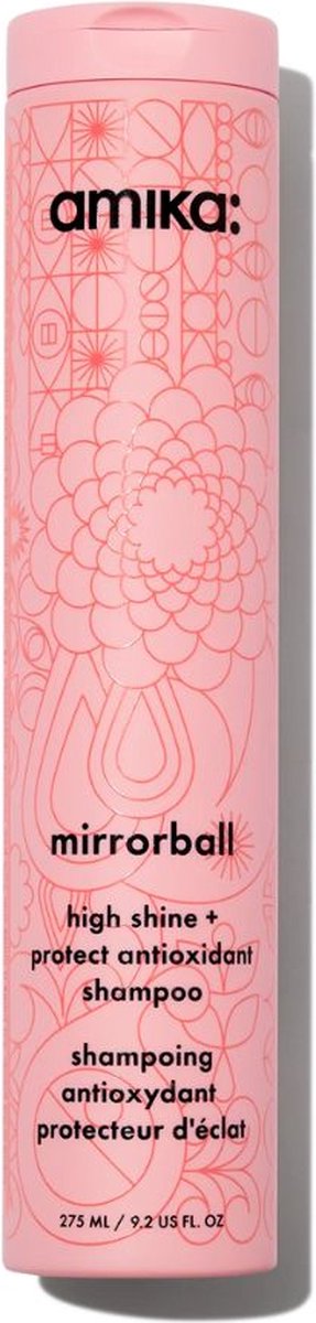 amika mirrorball high shine + protect antioxidant shampoo - 275 ml- Normale shampoo - Voor Alle haartypes -