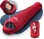 Mummieslaapzak, 230 cm, winter -10 °C, compacte slaapzak voor outdoor, voor kamperen, wandelen en bergbeklimmen, ultralicht, klein verpakkingsformaat, praktische gadgets