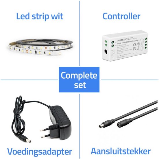 Bande LED compatible Zigbee Hue - 2 mètres blanc froid IP20