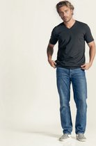 LebasQ - Davis' T-shirt voor heren - 3 pack - met V-hals - Extra lang - Geschikt als Ondershirt - Zwart