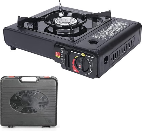 Campingfornuis, dubbele brander, propaangas, 8000 W, dubbele