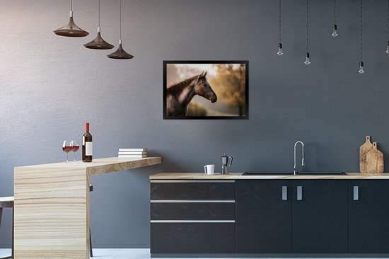 Brun Grijs Quarter horse le matin 60x40 cm