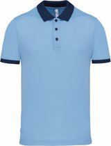 Proact Poloshirt Sport Pro premium quality - lichtblauw/navy - mesh polyester stof - voor heren L