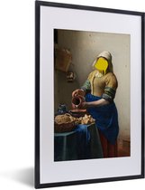 Fotolijst incl. Poster - Melkmeisje - Johannes Vermeer - Verf - 40x60 cm - Posterlijst
