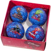 Kurt S Adler boule de Noël en plastique Disney Marvel Avengers 7,5cm multi 4 pièces