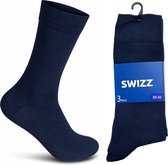 Swizz Casual Heren Sokken 6 paar - Navy Blauw - Maat 39/42