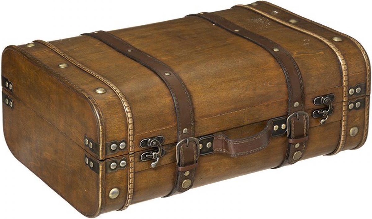 Houten Koffer A4 Metalen Handvat (33,9x24,8x10,7cm) – De Goei Kamer