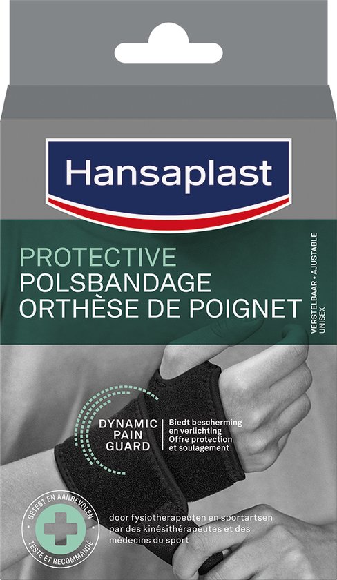 Hansaplast Protective Sport Polsbandage - Zwart - One size | bol
